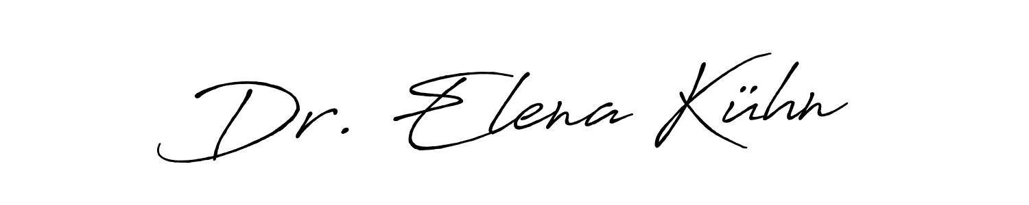 Design your own signature with our free online signature maker. With this signature software, you can create a handwritten (Antro_Vectra_Bolder) signature for name Dr. Elena Kühn. Dr. Elena Kühn signature style 7 images and pictures png
