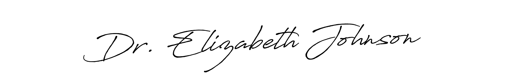 Use a signature maker to create a handwritten signature online. With this signature software, you can design (Antro_Vectra_Bolder) your own signature for name Dr. Elizabeth Johnson. Dr. Elizabeth Johnson signature style 7 images and pictures png