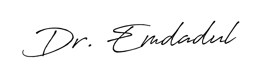 Use a signature maker to create a handwritten signature online. With this signature software, you can design (Antro_Vectra_Bolder) your own signature for name Dr. Emdadul. Dr. Emdadul signature style 7 images and pictures png