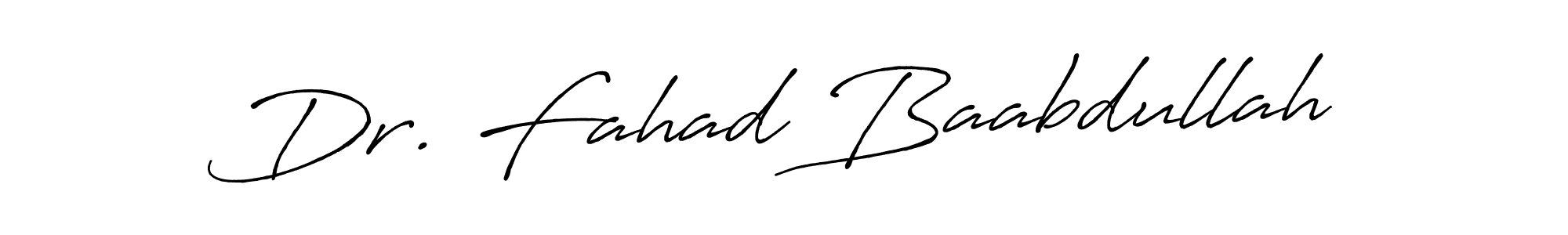 Also we have Dr. Fahad Baabdullah name is the best signature style. Create professional handwritten signature collection using Antro_Vectra_Bolder autograph style. Dr. Fahad Baabdullah signature style 7 images and pictures png