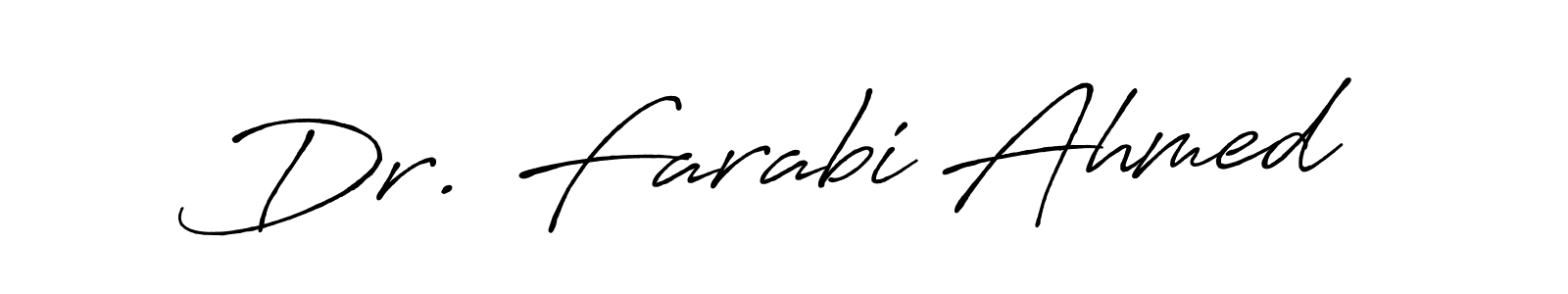 Also You can easily find your signature by using the search form. We will create Dr. Farabi Ahmed name handwritten signature images for you free of cost using Antro_Vectra_Bolder sign style. Dr. Farabi Ahmed signature style 7 images and pictures png