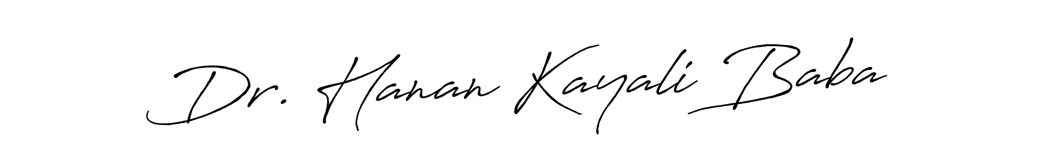 Design your own signature with our free online signature maker. With this signature software, you can create a handwritten (Antro_Vectra_Bolder) signature for name Dr. Hanan Kayali Baba. Dr. Hanan Kayali Baba signature style 7 images and pictures png