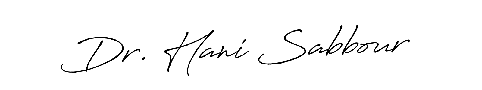 Create a beautiful signature design for name Dr. Hani Sabbour. With this signature (Antro_Vectra_Bolder) fonts, you can make a handwritten signature for free. Dr. Hani Sabbour signature style 7 images and pictures png