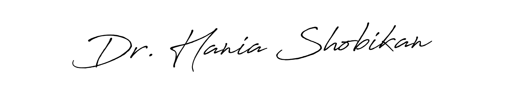 It looks lik you need a new signature style for name Dr. Hania Shobikan. Design unique handwritten (Antro_Vectra_Bolder) signature with our free signature maker in just a few clicks. Dr. Hania Shobikan signature style 7 images and pictures png