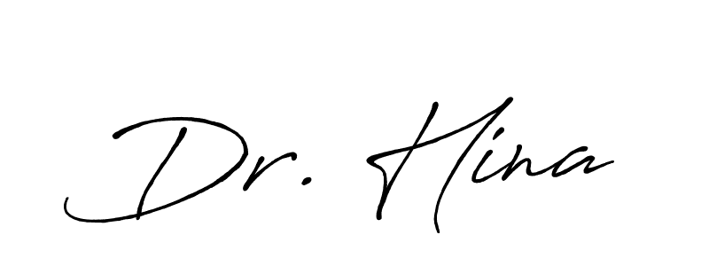 How to make Dr. Hina name signature. Use Antro_Vectra_Bolder style for creating short signs online. This is the latest handwritten sign. Dr. Hina signature style 7 images and pictures png