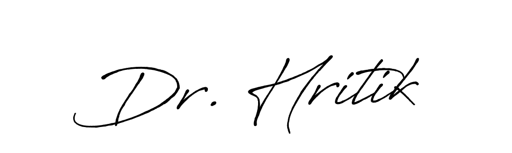 Also You can easily find your signature by using the search form. We will create Dr. Hritik name handwritten signature images for you free of cost using Antro_Vectra_Bolder sign style. Dr. Hritik signature style 7 images and pictures png