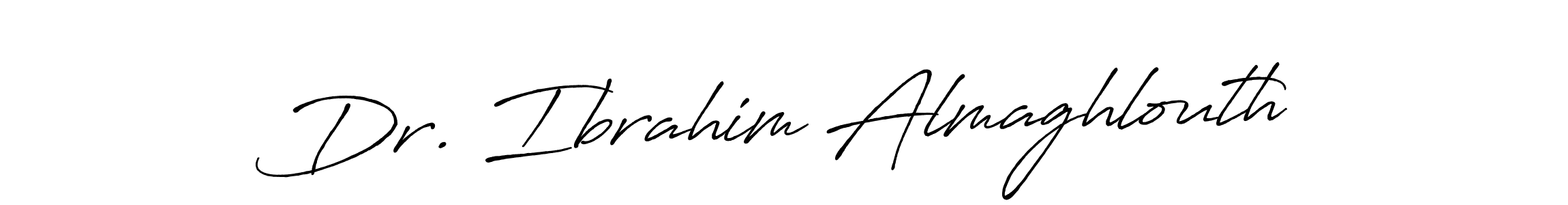 Create a beautiful signature design for name Dr. Ibrahim Almaghlouth. With this signature (Antro_Vectra_Bolder) fonts, you can make a handwritten signature for free. Dr. Ibrahim Almaghlouth signature style 7 images and pictures png