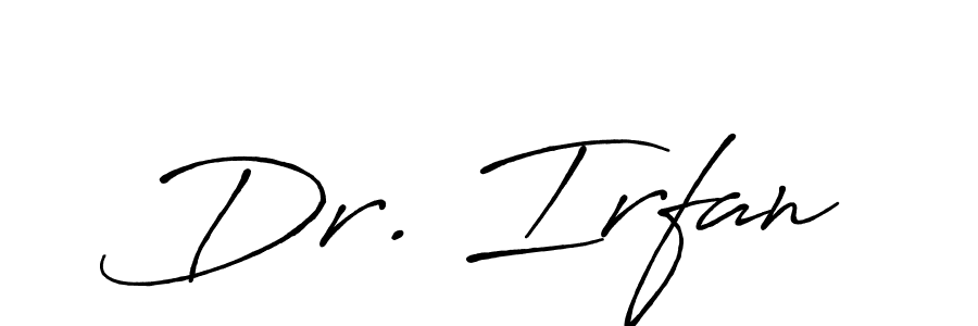 Use a signature maker to create a handwritten signature online. With this signature software, you can design (Antro_Vectra_Bolder) your own signature for name Dr. Irfan. Dr. Irfan signature style 7 images and pictures png