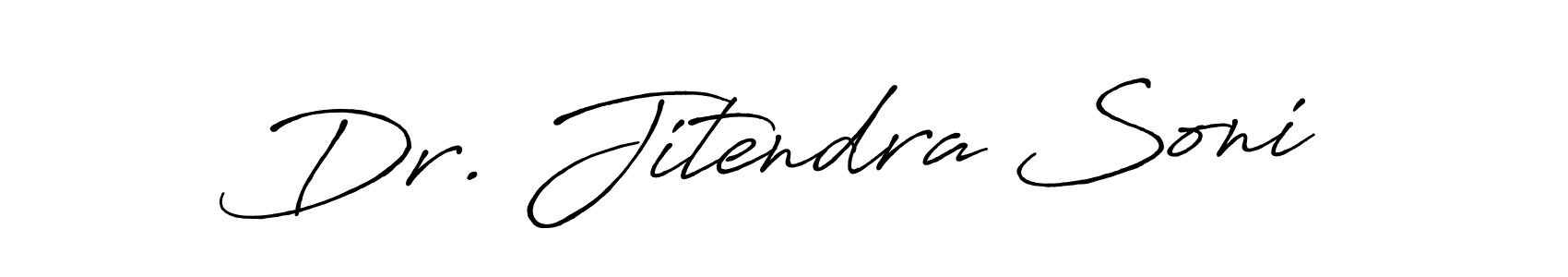 Make a beautiful signature design for name Dr. Jitendra Soni. With this signature (Antro_Vectra_Bolder) style, you can create a handwritten signature for free. Dr. Jitendra Soni signature style 7 images and pictures png