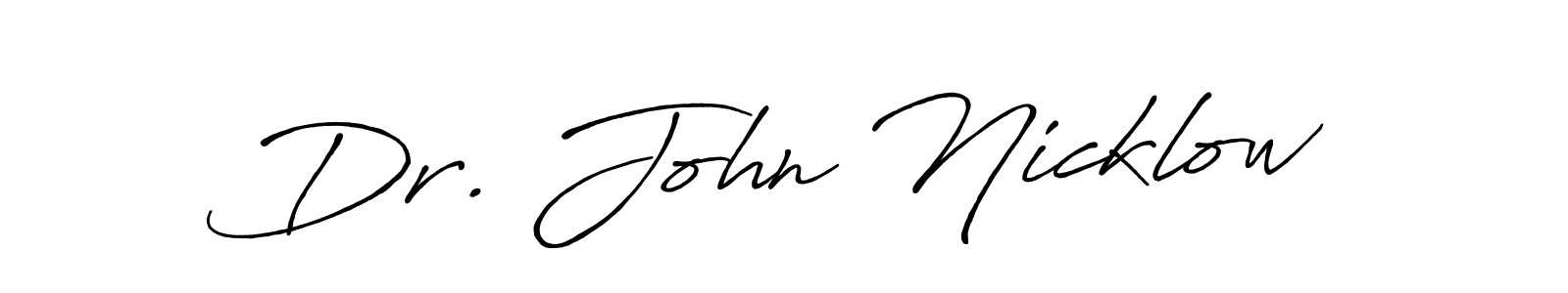 Antro_Vectra_Bolder is a professional signature style that is perfect for those who want to add a touch of class to their signature. It is also a great choice for those who want to make their signature more unique. Get Dr. John Nicklow name to fancy signature for free. Dr. John Nicklow signature style 7 images and pictures png