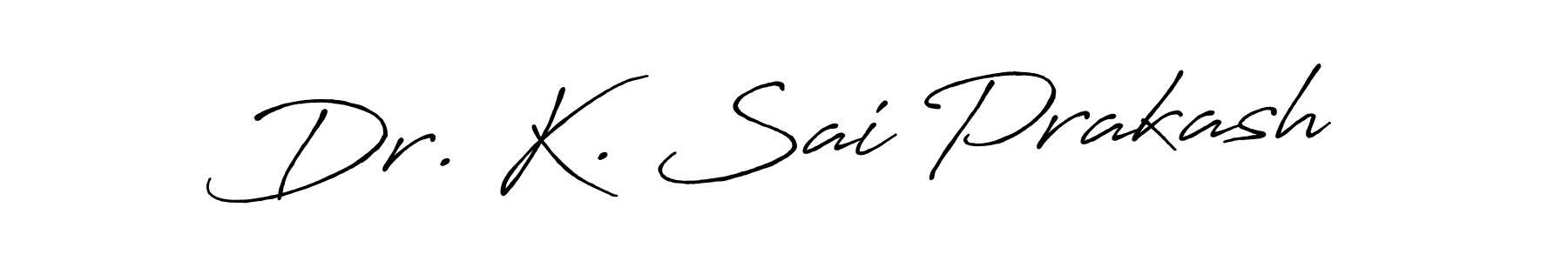 How to make Dr. K. Sai Prakash name signature. Use Antro_Vectra_Bolder style for creating short signs online. This is the latest handwritten sign. Dr. K. Sai Prakash signature style 7 images and pictures png