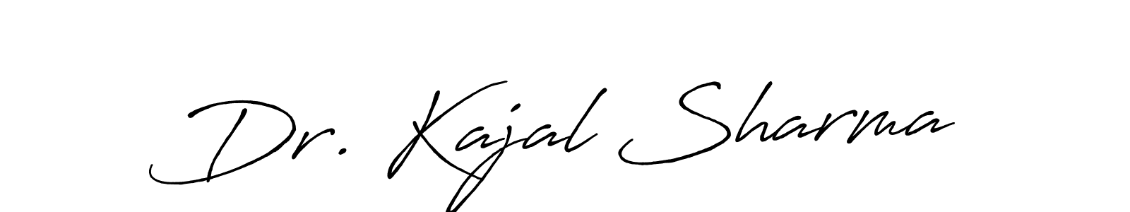 Make a beautiful signature design for name Dr. Kajal Sharma. With this signature (Antro_Vectra_Bolder) style, you can create a handwritten signature for free. Dr. Kajal Sharma signature style 7 images and pictures png