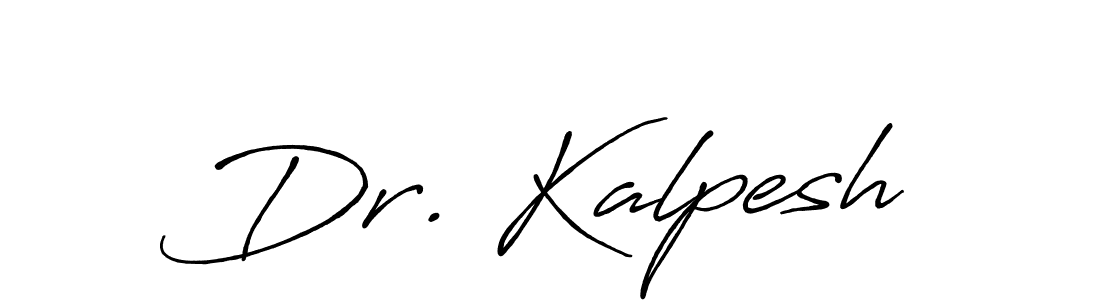 Use a signature maker to create a handwritten signature online. With this signature software, you can design (Antro_Vectra_Bolder) your own signature for name Dr. Kalpesh. Dr. Kalpesh signature style 7 images and pictures png
