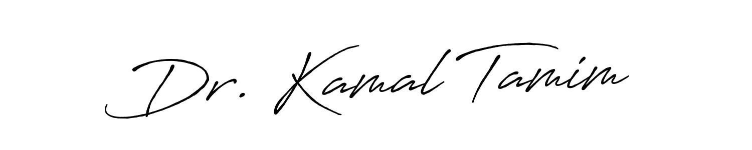 Create a beautiful signature design for name Dr. Kamal Tamim. With this signature (Antro_Vectra_Bolder) fonts, you can make a handwritten signature for free. Dr. Kamal Tamim signature style 7 images and pictures png