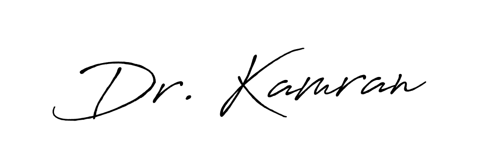 Use a signature maker to create a handwritten signature online. With this signature software, you can design (Antro_Vectra_Bolder) your own signature for name Dr. Kamran. Dr. Kamran signature style 7 images and pictures png