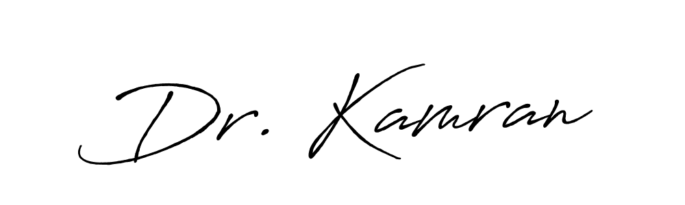 The best way (Antro_Vectra_Bolder) to make a short signature is to pick only two or three words in your name. The name Dr. Kamran include a total of six letters. For converting this name. Dr. Kamran signature style 7 images and pictures png