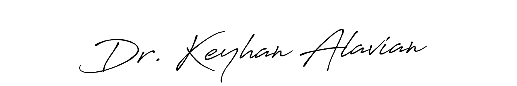 Create a beautiful signature design for name Dr. Keyhan Alavian. With this signature (Antro_Vectra_Bolder) fonts, you can make a handwritten signature for free. Dr. Keyhan Alavian signature style 7 images and pictures png