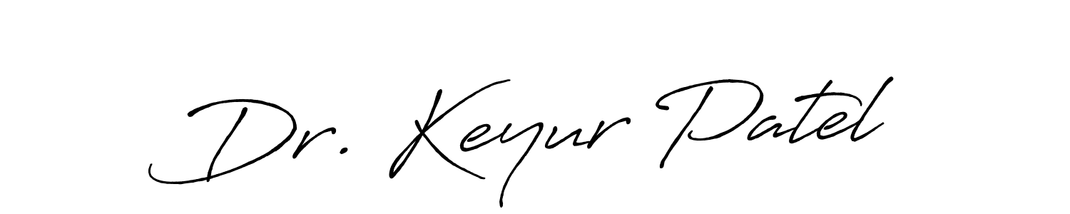 The best way (Antro_Vectra_Bolder) to make a short signature is to pick only two or three words in your name. The name Dr. Keyur Patel include a total of six letters. For converting this name. Dr. Keyur Patel signature style 7 images and pictures png