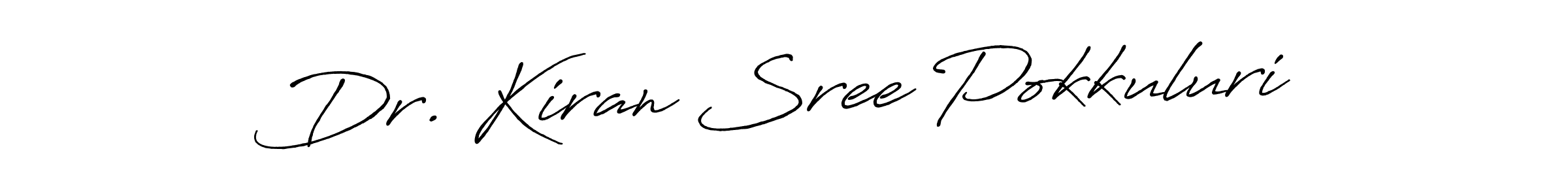 Make a beautiful signature design for name Dr. Kiran Sree Pokkuluri. With this signature (Antro_Vectra_Bolder) style, you can create a handwritten signature for free. Dr. Kiran Sree Pokkuluri signature style 7 images and pictures png