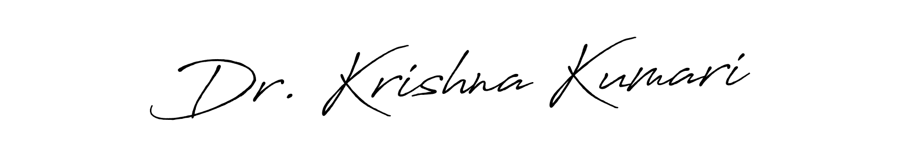 Create a beautiful signature design for name Dr. Krishna Kumari. With this signature (Antro_Vectra_Bolder) fonts, you can make a handwritten signature for free. Dr. Krishna Kumari signature style 7 images and pictures png