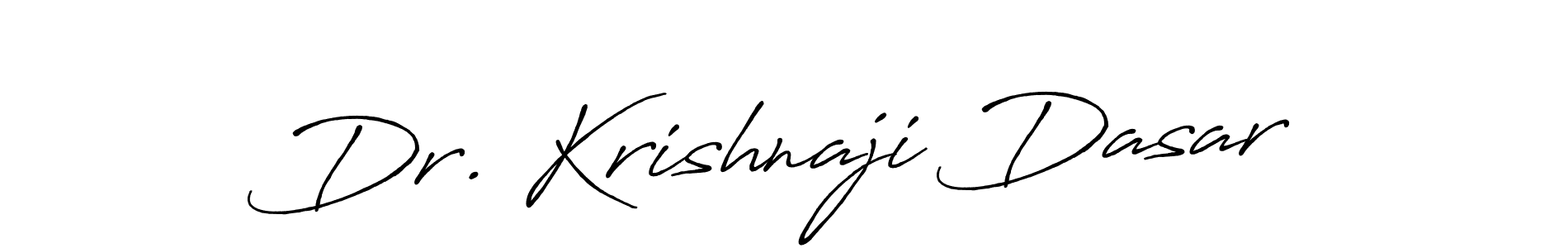 Use a signature maker to create a handwritten signature online. With this signature software, you can design (Antro_Vectra_Bolder) your own signature for name Dr. Krishnaji Dasar. Dr. Krishnaji Dasar signature style 7 images and pictures png