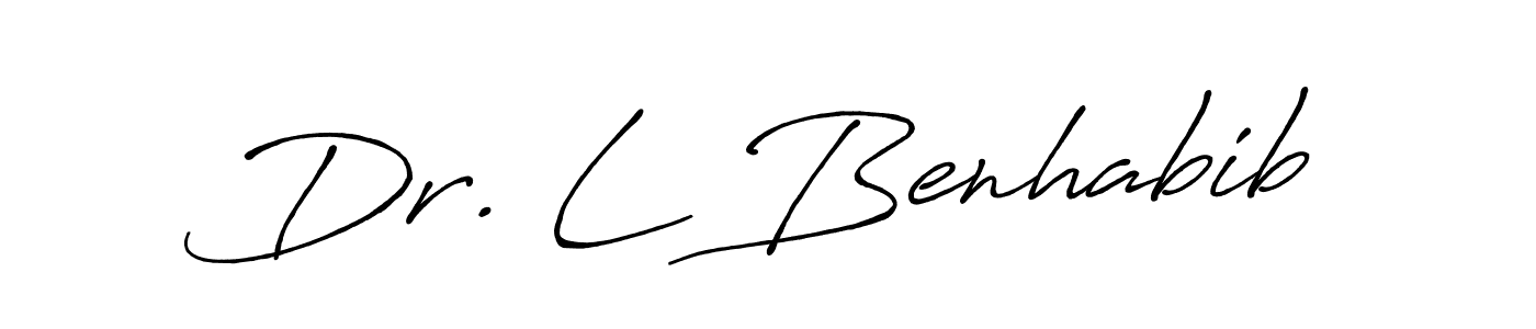 Make a short Dr. L Benhabib signature style. Manage your documents anywhere anytime using Antro_Vectra_Bolder. Create and add eSignatures, submit forms, share and send files easily. Dr. L Benhabib signature style 7 images and pictures png