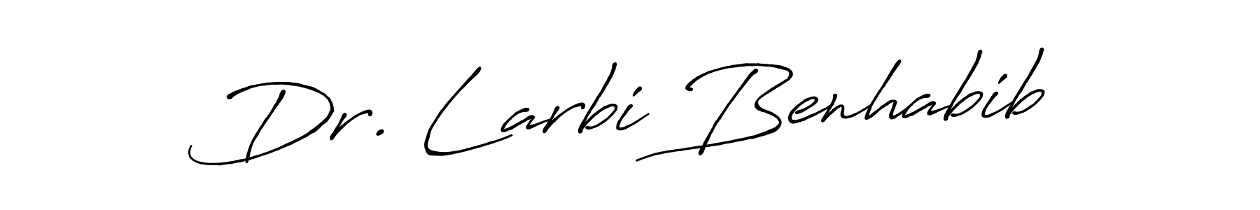 How to make Dr. Larbi Benhabib name signature. Use Antro_Vectra_Bolder style for creating short signs online. This is the latest handwritten sign. Dr. Larbi Benhabib signature style 7 images and pictures png