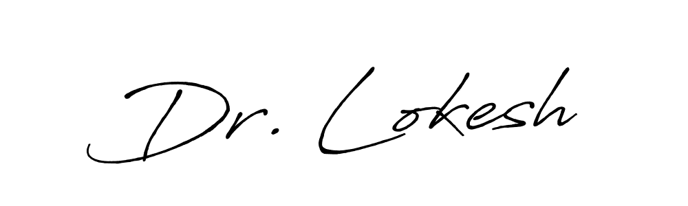 Also we have Dr. Lokesh name is the best signature style. Create professional handwritten signature collection using Antro_Vectra_Bolder autograph style. Dr. Lokesh signature style 7 images and pictures png