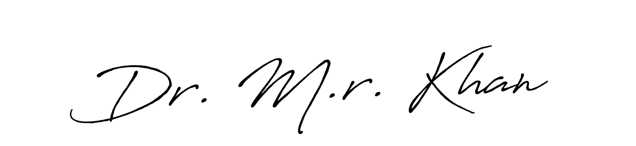 Also we have Dr. M.r. Khan name is the best signature style. Create professional handwritten signature collection using Antro_Vectra_Bolder autograph style. Dr. M.r. Khan signature style 7 images and pictures png
