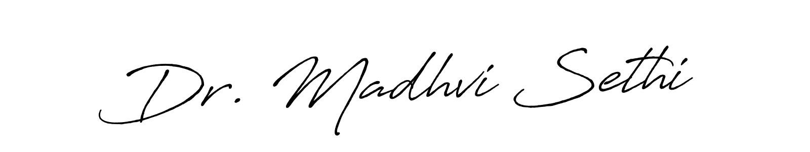 Make a beautiful signature design for name Dr. Madhvi Sethi. With this signature (Antro_Vectra_Bolder) style, you can create a handwritten signature for free. Dr. Madhvi Sethi signature style 7 images and pictures png