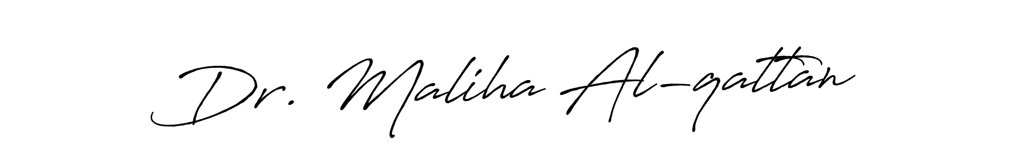 Make a beautiful signature design for name Dr. Maliha Al-qattan. With this signature (Antro_Vectra_Bolder) style, you can create a handwritten signature for free. Dr. Maliha Al-qattan signature style 7 images and pictures png