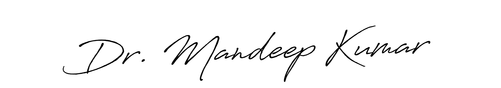 Make a beautiful signature design for name Dr. Mandeep Kumar. With this signature (Antro_Vectra_Bolder) style, you can create a handwritten signature for free. Dr. Mandeep Kumar signature style 7 images and pictures png