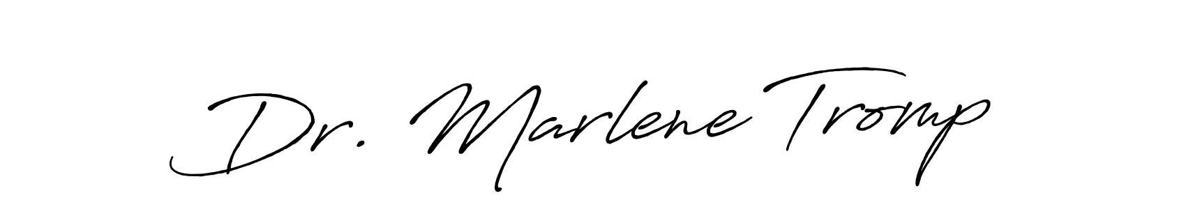 Make a beautiful signature design for name Dr. Marlene Tromp. With this signature (Antro_Vectra_Bolder) style, you can create a handwritten signature for free. Dr. Marlene Tromp signature style 7 images and pictures png