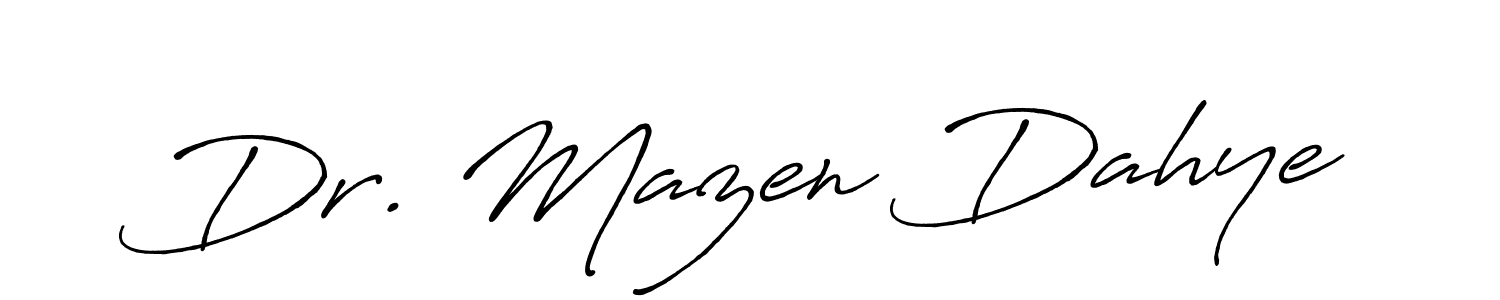 Also You can easily find your signature by using the search form. We will create Dr. Mazen Dahye name handwritten signature images for you free of cost using Antro_Vectra_Bolder sign style. Dr. Mazen Dahye signature style 7 images and pictures png