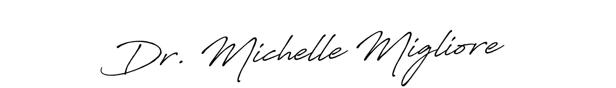 Use a signature maker to create a handwritten signature online. With this signature software, you can design (Antro_Vectra_Bolder) your own signature for name Dr. Michelle Migliore. Dr. Michelle Migliore signature style 7 images and pictures png