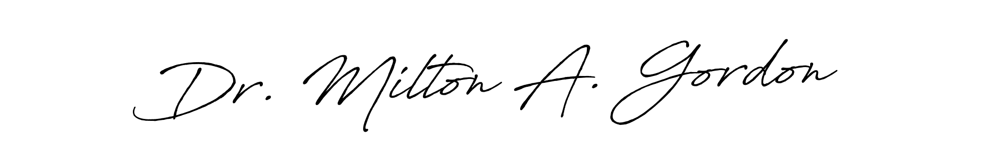 Dr. Milton A. Gordon stylish signature style. Best Handwritten Sign (Antro_Vectra_Bolder) for my name. Handwritten Signature Collection Ideas for my name Dr. Milton A. Gordon. Dr. Milton A. Gordon signature style 7 images and pictures png