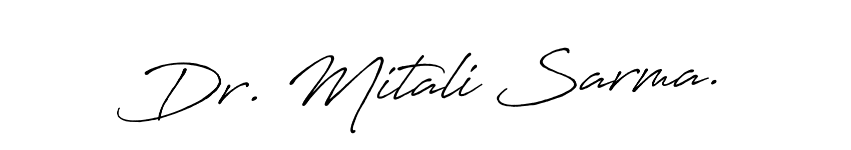 How to make Dr. Mitali Sarma. name signature. Use Antro_Vectra_Bolder style for creating short signs online. This is the latest handwritten sign. Dr. Mitali Sarma. signature style 7 images and pictures png