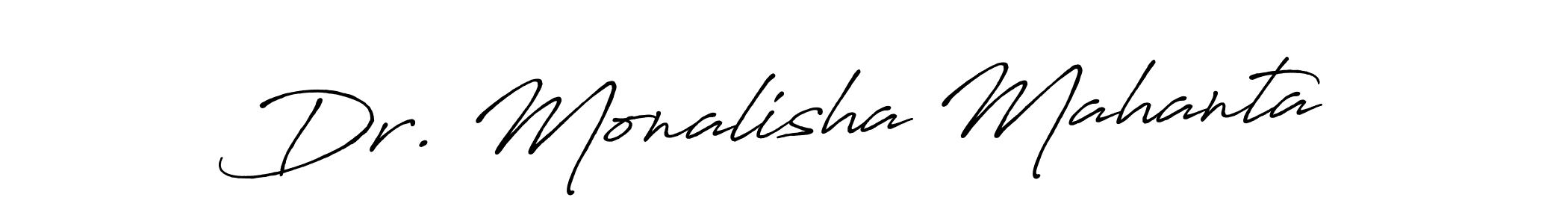 The best way (Antro_Vectra_Bolder) to make a short signature is to pick only two or three words in your name. The name Dr. Monalisha Mahanta include a total of six letters. For converting this name. Dr. Monalisha Mahanta signature style 7 images and pictures png