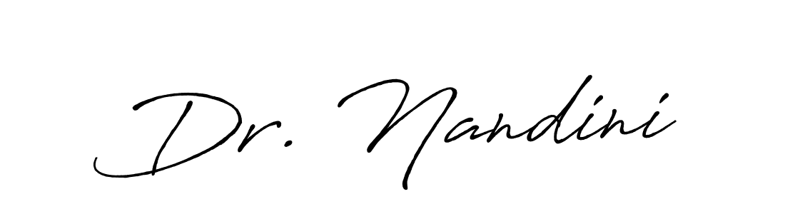 The best way (Antro_Vectra_Bolder) to make a short signature is to pick only two or three words in your name. The name Dr. Nandini include a total of six letters. For converting this name. Dr. Nandini signature style 7 images and pictures png