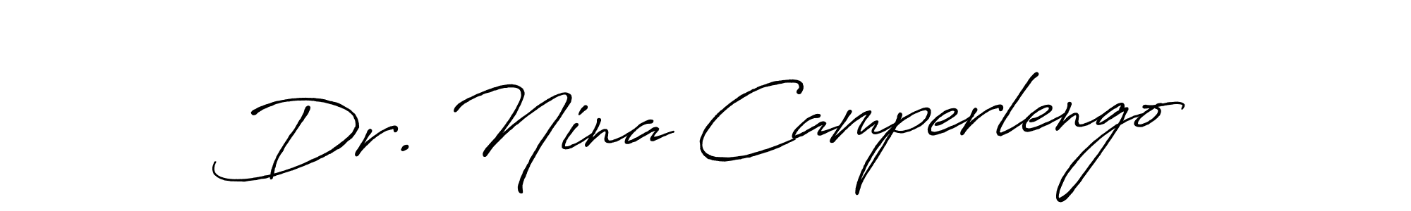 Make a beautiful signature design for name Dr. Nina Camperlengo. With this signature (Antro_Vectra_Bolder) style, you can create a handwritten signature for free. Dr. Nina Camperlengo signature style 7 images and pictures png