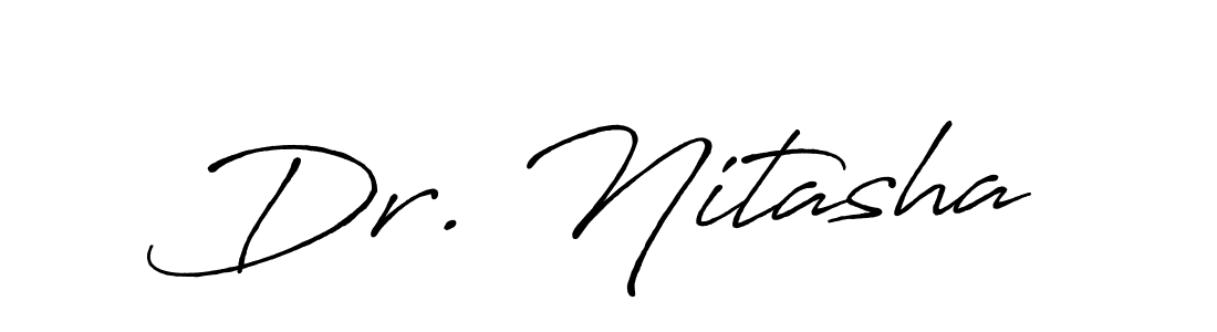 Also we have Dr. Nitasha name is the best signature style. Create professional handwritten signature collection using Antro_Vectra_Bolder autograph style. Dr. Nitasha signature style 7 images and pictures png