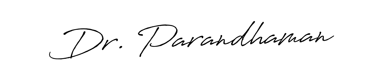 Also we have Dr. Parandhaman name is the best signature style. Create professional handwritten signature collection using Antro_Vectra_Bolder autograph style. Dr. Parandhaman signature style 7 images and pictures png