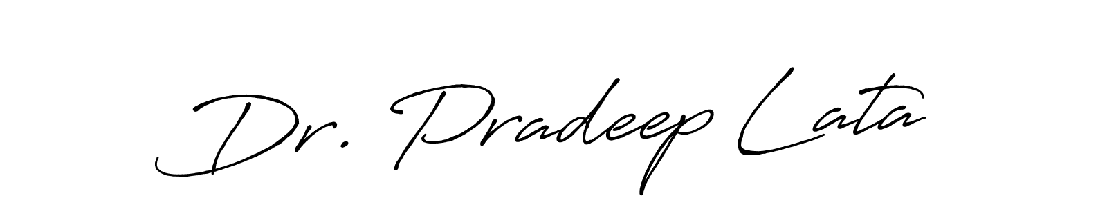 Use a signature maker to create a handwritten signature online. With this signature software, you can design (Antro_Vectra_Bolder) your own signature for name Dr. Pradeep Lata. Dr. Pradeep Lata signature style 7 images and pictures png