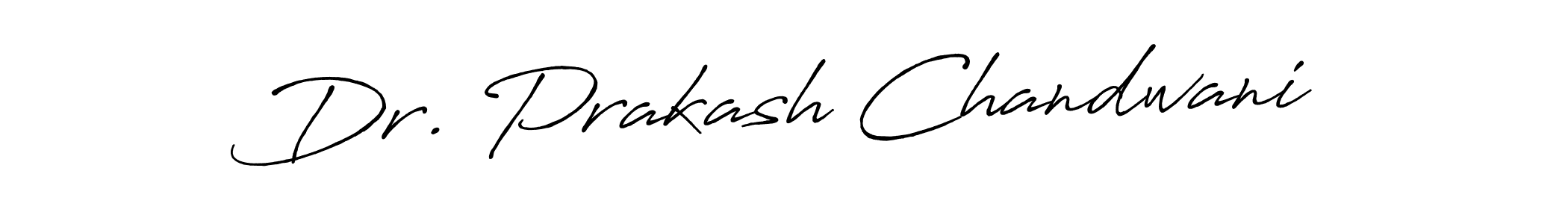 Create a beautiful signature design for name Dr. Prakash Chandwani. With this signature (Antro_Vectra_Bolder) fonts, you can make a handwritten signature for free. Dr. Prakash Chandwani signature style 7 images and pictures png