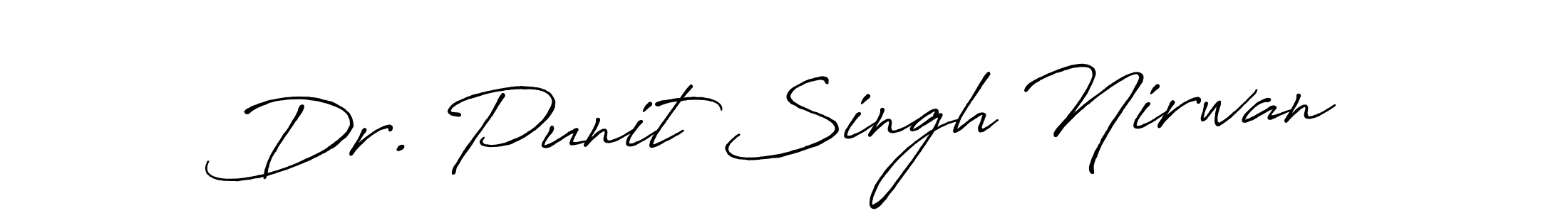 The best way (Antro_Vectra_Bolder) to make a short signature is to pick only two or three words in your name. The name Dr. Punit Singh Nirwan include a total of six letters. For converting this name. Dr. Punit Singh Nirwan signature style 7 images and pictures png