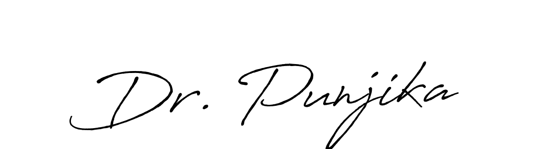 How to make Dr. Punjika name signature. Use Antro_Vectra_Bolder style for creating short signs online. This is the latest handwritten sign. Dr. Punjika signature style 7 images and pictures png
