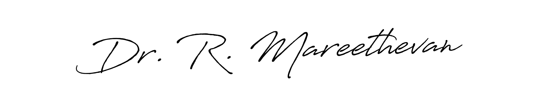 You should practise on your own different ways (Antro_Vectra_Bolder) to write your name (Dr. R. Mareethevan) in signature. don't let someone else do it for you. Dr. R. Mareethevan signature style 7 images and pictures png