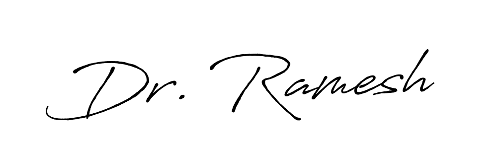 Design your own signature with our free online signature maker. With this signature software, you can create a handwritten (Antro_Vectra_Bolder) signature for name Dr. Ramesh. Dr. Ramesh signature style 7 images and pictures png