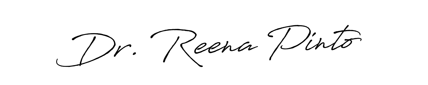 Use a signature maker to create a handwritten signature online. With this signature software, you can design (Antro_Vectra_Bolder) your own signature for name Dr. Reena Pinto. Dr. Reena Pinto signature style 7 images and pictures png