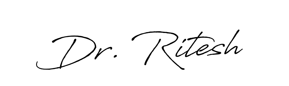 Also You can easily find your signature by using the search form. We will create Dr. Ritesh name handwritten signature images for you free of cost using Antro_Vectra_Bolder sign style. Dr. Ritesh signature style 7 images and pictures png